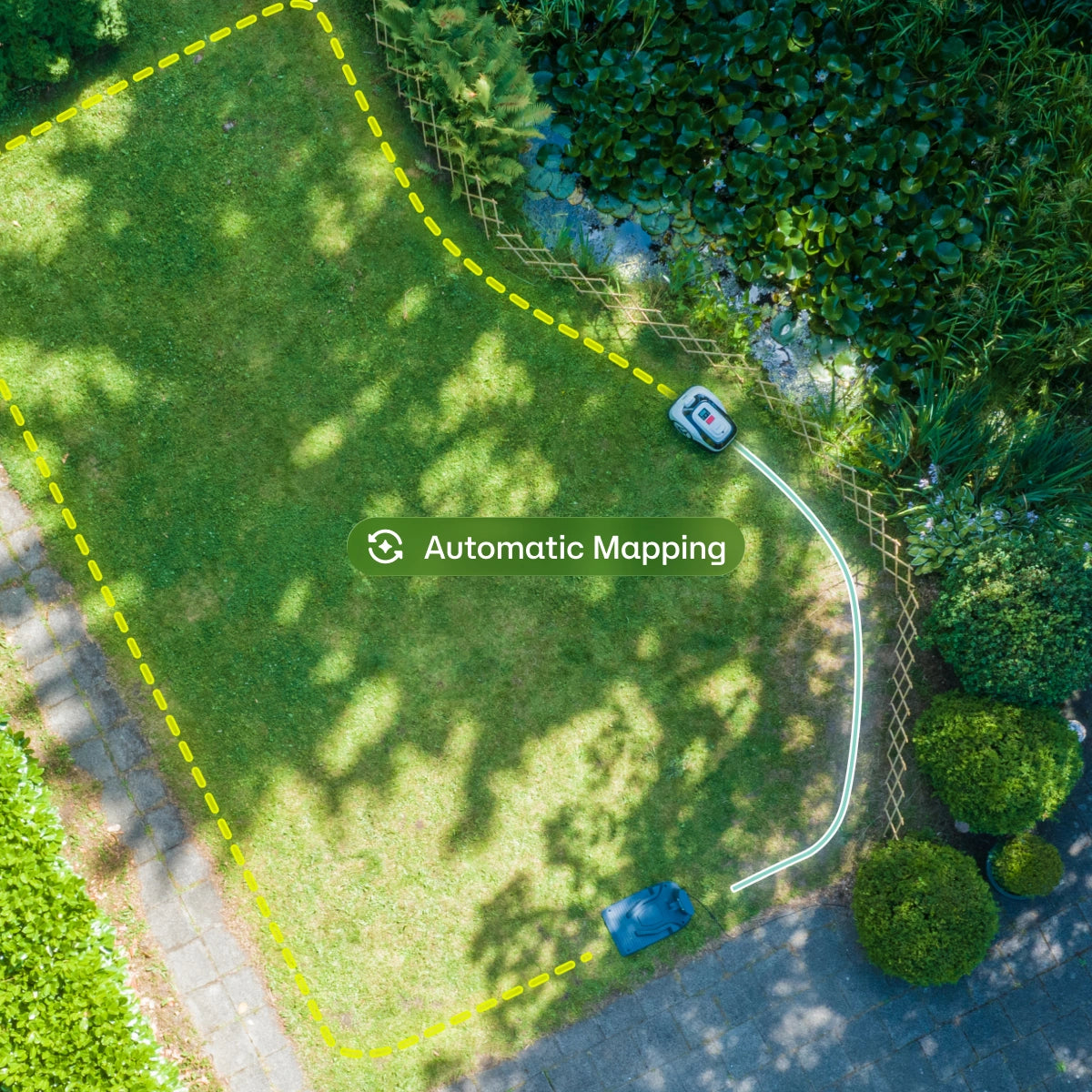 AI kartläggning RoboUP robotgräsklippare trädgård