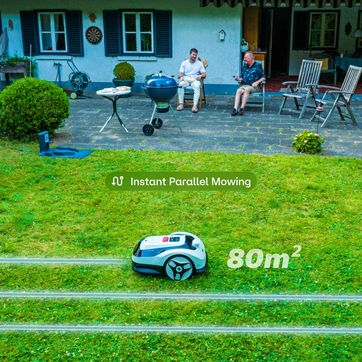 AI navigering karta RoboUP Raccoon robotgräsklippare