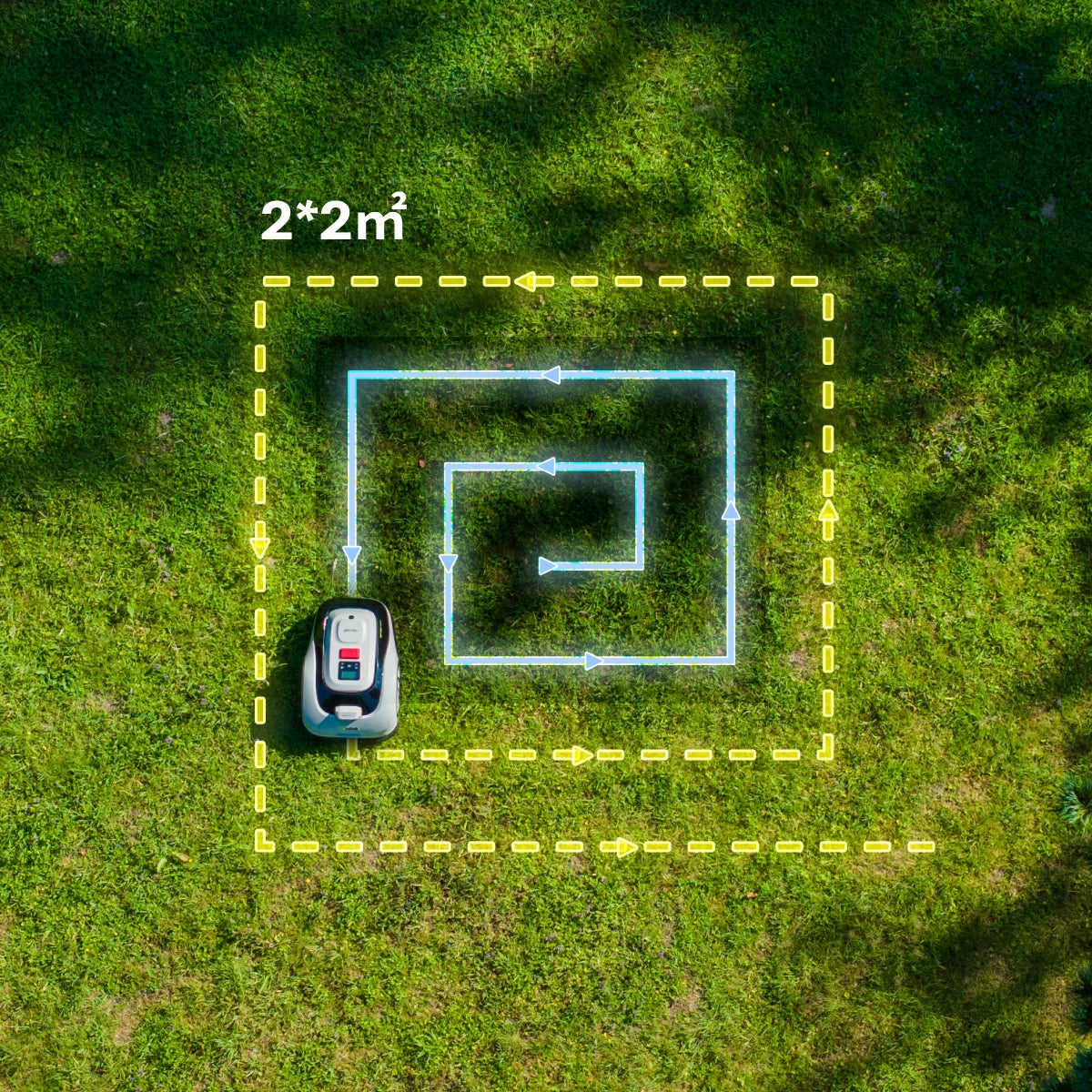 RoboUP Raccoon 2SE robotgräsklippare med AI navigering