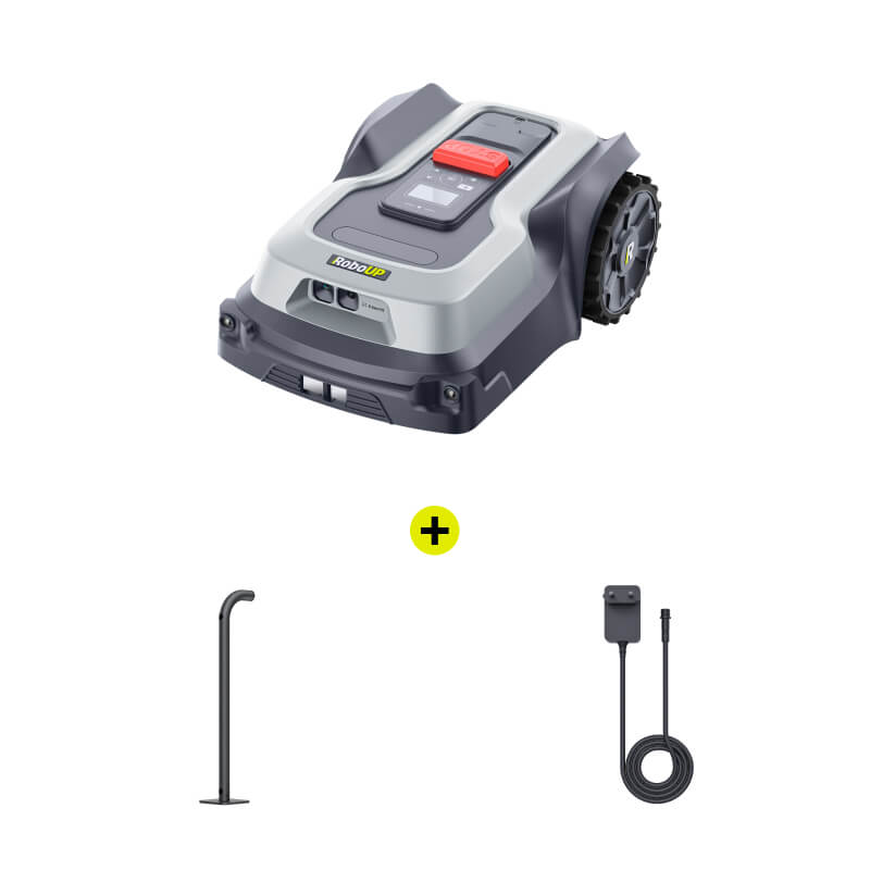 RoboUP TM01 T1200 Pro Robot Mower+RTK Wall Mounting Rod+RTK Base Station Adapter