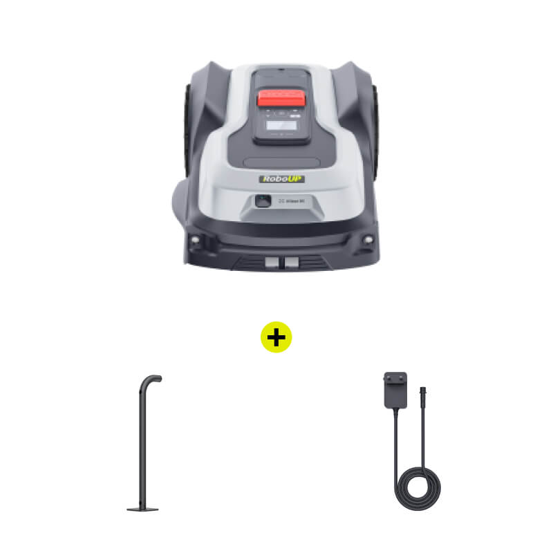 RoboUP TM01 T600 Robot Mower+RTK Wall Mounting Rod+RTK Base Station Adapter